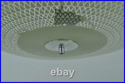Round Glass Ceiling Light, Ceiling Lamp, Atomic Lighting, Mid Century Lighting