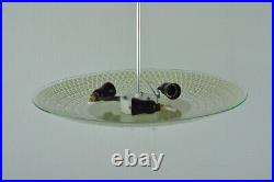 Round Glass Ceiling Light, Ceiling Lamp, Atomic Lighting, Mid Century Lighting