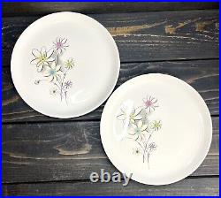 Royal China Twinkle Pattern Dinnerware Set 24 Pieces Mid-Century Atomic Daisies