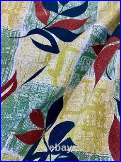 SALE! 50's ATOMIC Mid Century Biomorphic Barkcloth Vintage Drape Curtain 6 Avail