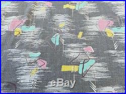 SALE Atomic Miami Beach Barkcloth Vintage Fabric Drape Curtain 50's Mid Century