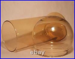 SPACE AGE vtg empoli glass canister mcm italian atomic art glass table ball jar