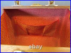 STARBURST ATOMIC Gold Wood HANDBAG PURSE CLUTCH Women's Mid Century Modern STARBURST ATOMIC Gold Wood HANDBAG PURSE CLUTCH Women's Mid Century Modern