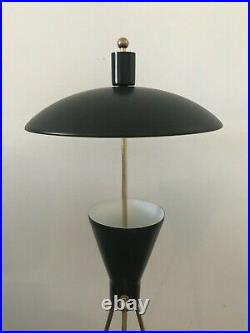 STILNOVO Mid Century ARTELUCE Black TABLE or FLOOR LAMP LIGHT Deco ATOMIC