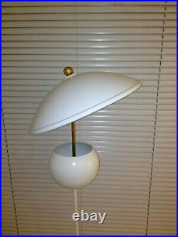 STILNOVO Mid Century ARTELUCE White TALL TABLE or FLOOR LAMP LIGHT Deco ATOMIC