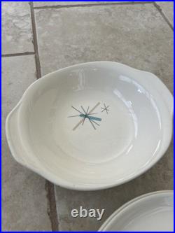 Set Of 11 Salem North Star Atomic Luncheon, Dinner Plates, Bowl, Mid Century Set Of 11 Salem North Star Atomic Luncheon, Dinner Plates, Bowl, Mid Century