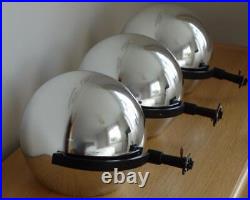 Set Of 3 Chrome Lightolier Orb Track Lights Atomic Age Vintage MID Century Era