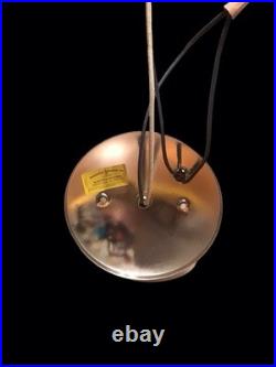 Set of 2 Gold White Mid-Century Plastic Shade Atomic Starburst Wall Sconces