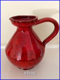 Set of 2 Mid Century Rosenthal Netter Italy Atomic Red Pottery Vase Estate Find Set of 2 Mid Century Rosenthal Netter Italy Atomic Red Pottery Vase Estate Find