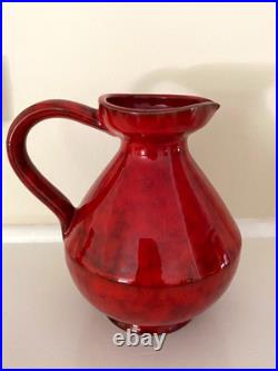 Set of 2 Mid Century Rosenthal Netter Italy Atomic Red Pottery Vase Estate Find Set of 2 Mid Century Rosenthal Netter Italy Atomic Red Pottery Vase Estate Find