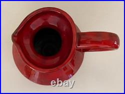 Set of 2 Mid Century Rosenthal Netter Italy Atomic Red Pottery Vase Estate Find