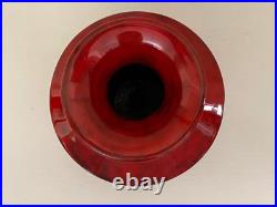 Set of 2 Mid Century Rosenthal Netter Italy Atomic Red Pottery Vase Estate Find