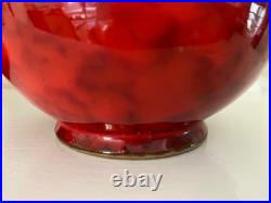 Set of 2 Mid Century Rosenthal Netter Italy Atomic Red Pottery Vase Estate Find
