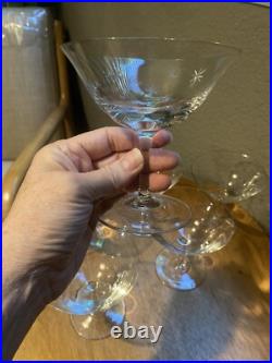 Set of 6 Mid Century Modern Atomic Starburst Champagne / Cocktail Glasses Set of 6 Mid Century Modern Atomic Starburst Champagne / Cocktail Glasses