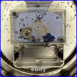 Seth Thomas Mid Century Modern Atomic Sunburst Wall Clock E617-000 FOR PARTS