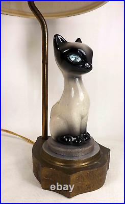 Siamese Cat Table Lamp Vintage 1950s Atomic Age Mid Century Japan Eames Era MCM