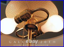 Sleek! MID Century Modern Brass Stiffel Desk Lamp! Atomic Vtg 50s Diffuser Table