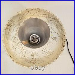Small Vintage Mid Century Modern Splatter 3 Tier Table Lamp Shade Atomic W Globe