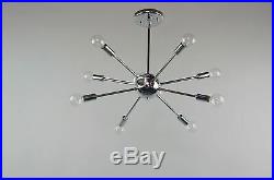 Sputnik Atomic Lamp Light Chandelier Chrome Mid Century Modern Eames