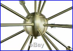 Sputnik Atomic Lamp Mid Century Light Chandelier Brushed Brass 50's Modern Eames