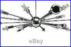 Sputnik Atomic Starburst Light Lamp Chandelier Chrome Mid Century Modern Eames