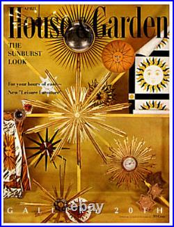 Starburst! MID Century Modern Atomic Wall Clock! Vtg Space Age Sputnik Interiors