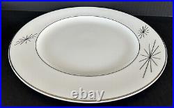 Syracuse China Polaris Atomic Star Dinner Plates 10.75 Set Of 6 MCM Mid Century