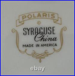 Syracuse China Polaris Atomic Star Dinner Plates 10.75 Set Of 6 MCM Mid Century