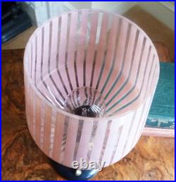 Table lamp base glass shade ITALY Atomic 1950s Vintage Table lamp base glass shade ITALY Atomic 1950s Vintage