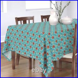 Tablecloth Mid Century Atomic Abstract Modern Vintage Space Cotton Sateen
