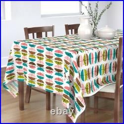 Tablecloth Mid-Century Modern Atomic Era Vintage Inspired Retro Cotton Sateen