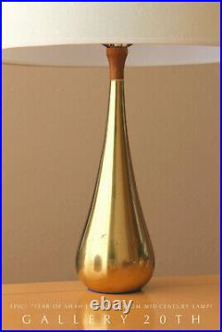 Tear Of Shah Jahan Brass Lamp! Vtg 60s MID Century Modern Danish Atomic 1950s