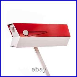 The Modbox Mid-Century Modern Curbside Mailbox Color Atomic Red White The Modbox Mid-Century Modern Curbside Mailbox Color Atomic Red White