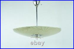 Triangle Glass Ceiling Lamp, Atomic Lighting, Mid Century Lighting