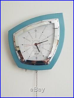 Unique Retro Neon Wall Clock hand-fabricated mid-century/Googie/Atomic style