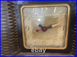 United Clock Co Vintager Clock, Atomic, Mid CENTURY, 1950's Model 340 glow in BL