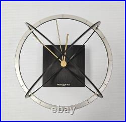 VERY RARE 1970's JECO Atomic Atom Mid Century Modern Battery Operated Wall Clock