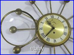 VTG Harris & Mallow Mid-Century Modern Abstract Atomic Star Wall Clock 17.5