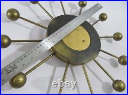 VTG Harris & Mallow Mid-Century Modern Abstract Atomic Star Wall Clock 17.5