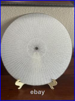 Vintage 15 Textured Glass Geometric Mid Century Atomic Ceiling Light Fixture