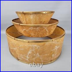 Vintage 1950's 3 tiered Fiberglass Lampshed Atomic Era MCM Mid-Century Modern