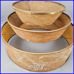 Vintage 1950's 3 tiered Fiberglass Lampshed Atomic Era MCM Mid-Century Modern