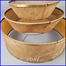 Vintage 1950's 3 tiered Fiberglass Lampshed Atomic Era MCM Mid-Century Modern