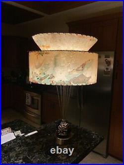 Vintage 1950s 1960s Ceramic Lamp Mid Century Modern Atomic Era Lighting