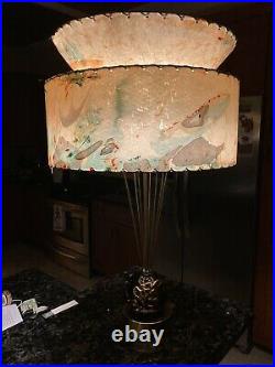 Vintage 1950s 1960s Ceramic Lamp Mid Century Modern Atomic Era Lighting