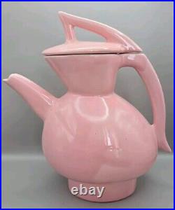 Vintage 1950s MCM Mid-century Modern MidMod Atomic Pink Ceramic Coffee Tea Pot