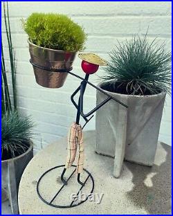 Vintage 1950s MCM midcentury modern atomic metal figure- Fredric Weinberg style