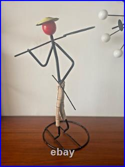 Vintage 1950s MCM midcentury modern atomic metal figure- Fredric Weinberg style