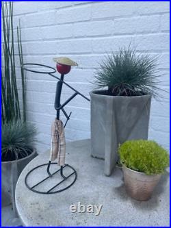 Vintage 1950s MCM midcentury modern atomic metal figure- Fredric Weinberg style