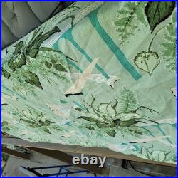 Vintage 1960's MidCentury Modern Atomic Barkcloth 2 Curtain Panels 82 X 86